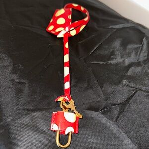 Authentic Louis Vuitton x Yayoi Kusama Patent Leather Clochette Key Bell